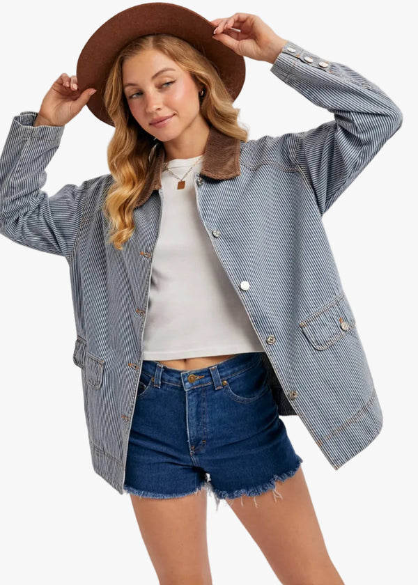 Emory Railroad Stripe Chore Coat