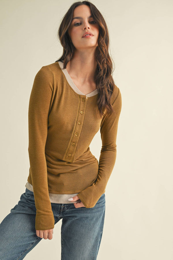 Vella Long Sleeve Henley