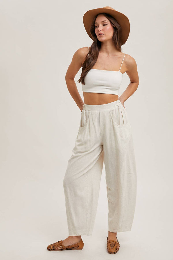 Carter Linen Barrel Pants