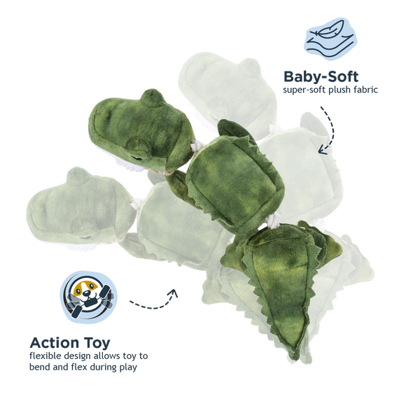 Gator Jointed Shake Dog Toy