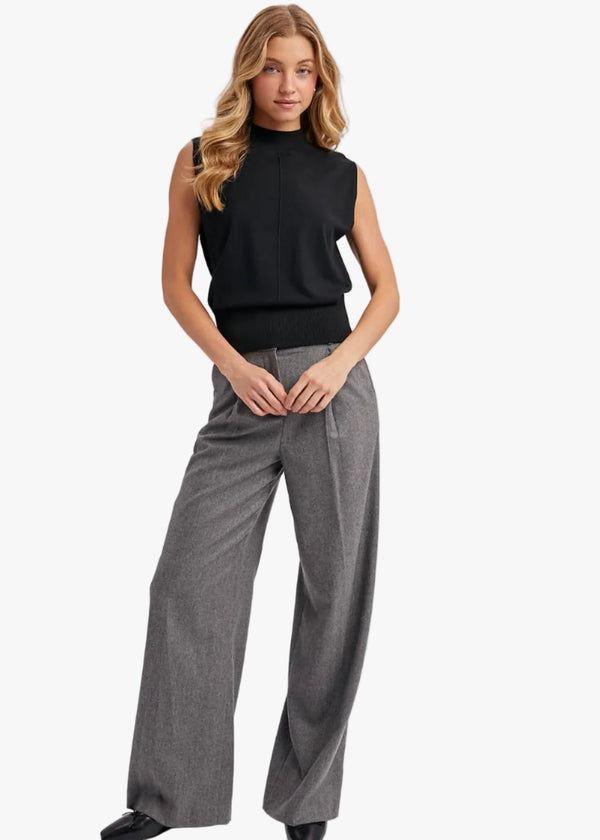 Athena Mock Neck Sleeveless Tee