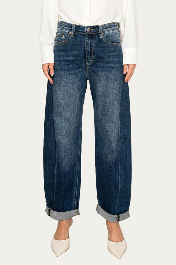 Georgia High Rise Barrel Jean