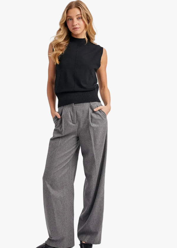 Athena Mock Neck Sleeveless Tee