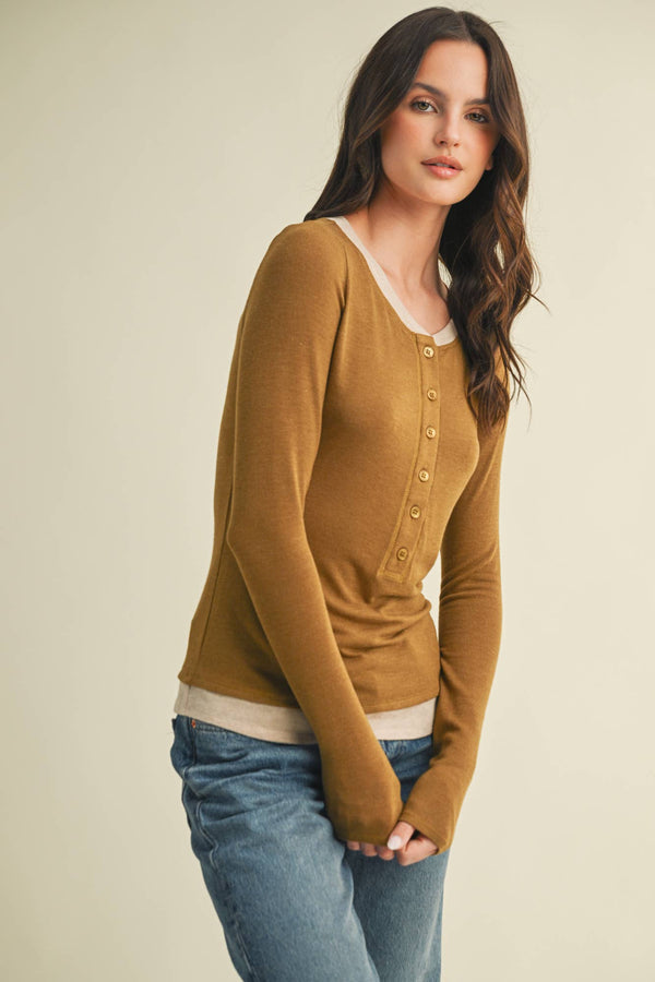 Vella Long Sleeve Henley
