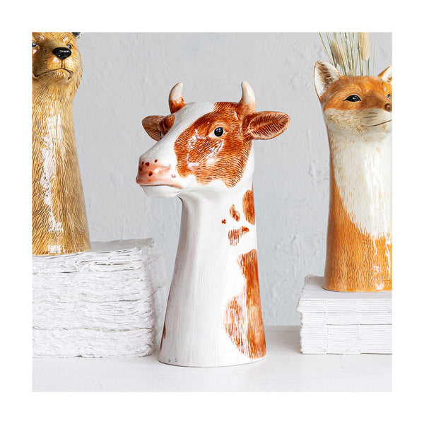 Mavis Hand Painted Cow Vase