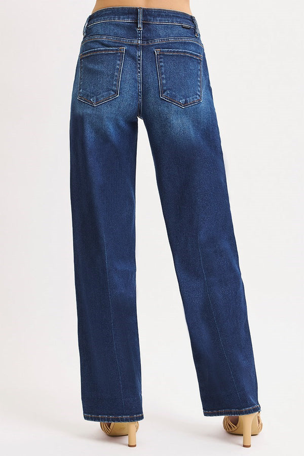 Athens Mid Rise Wide Baggy Jeans