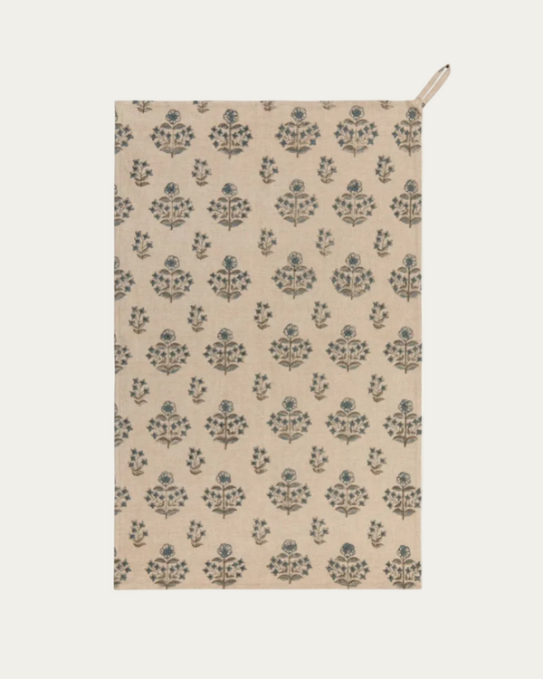 Salvia Block Print Dishtowel