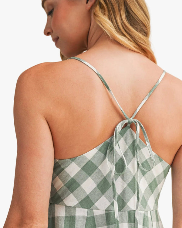 Athens Tie-Front Gingham Dress