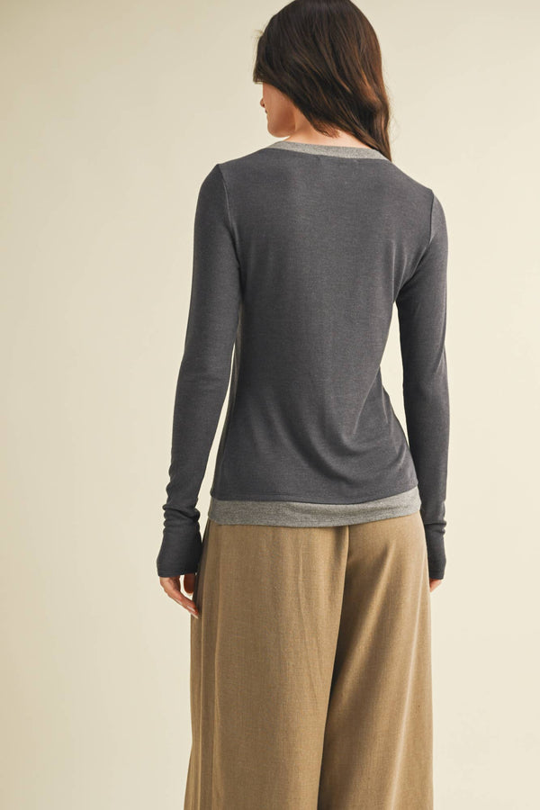 Vella Long Sleeve Henley
