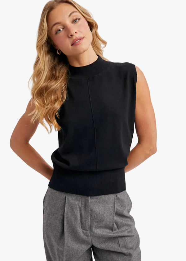 Athena Mock Neck Sleeveless Tee