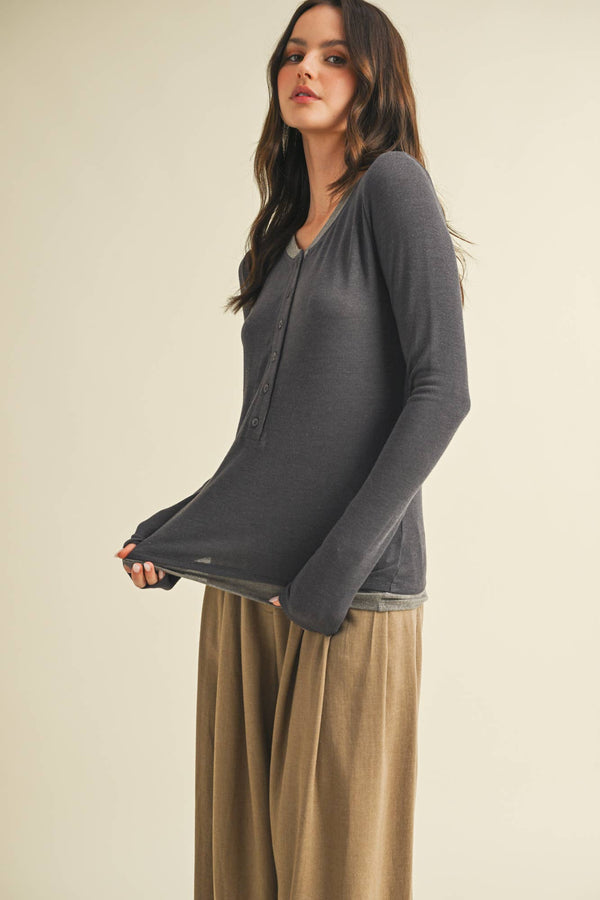Vella Long Sleeve Henley