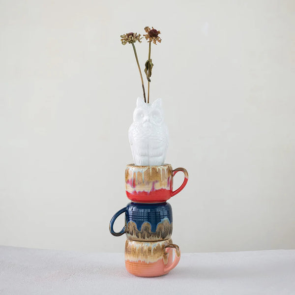 Stoneware Owl Vase