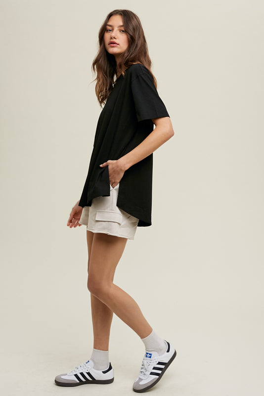 Rylee Split Oversized Tee