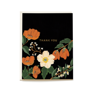 Autumn Poppy Thank You Card