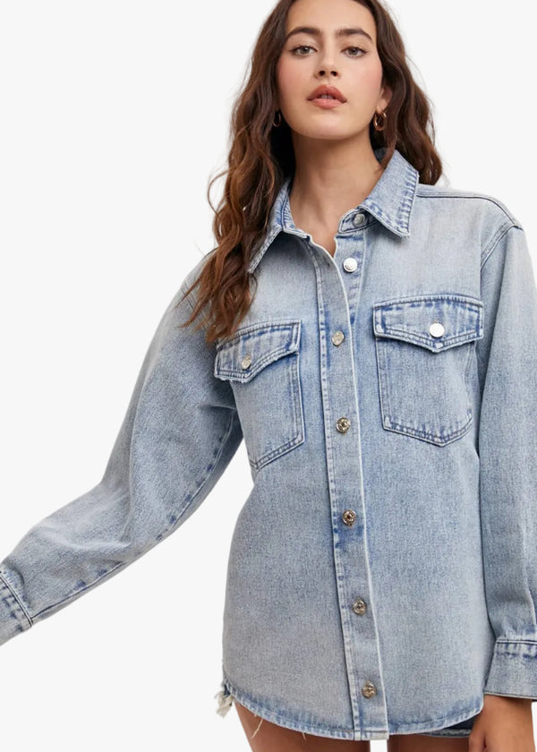 Shelly Denim Button Down Jacket