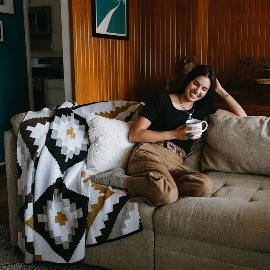 Homeland Geometric Throw Blanket