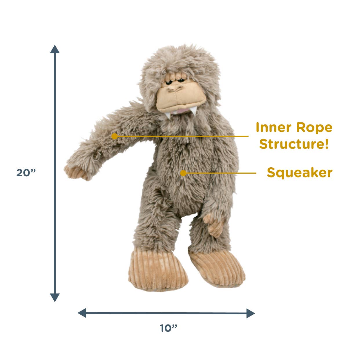 Stuffless Big Foot w/ Squeaker