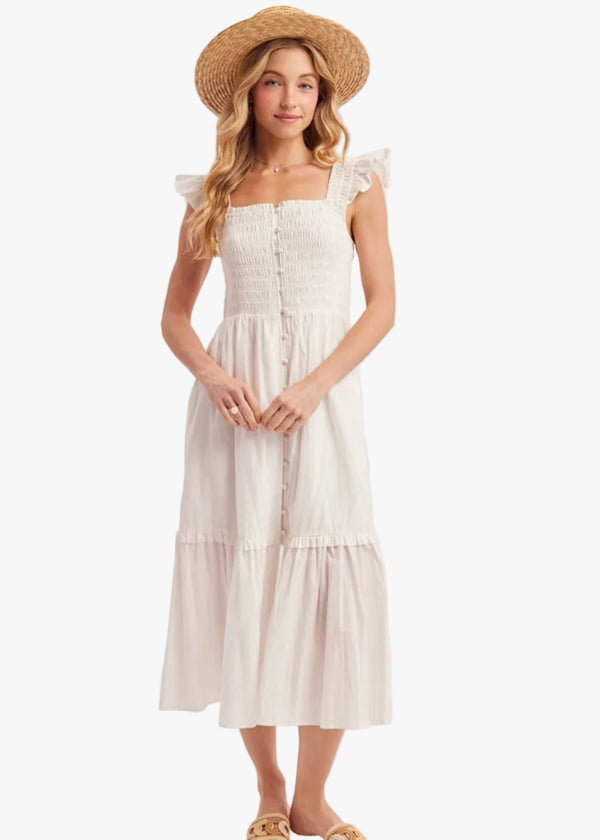 Eloah Smocked Midi Dress