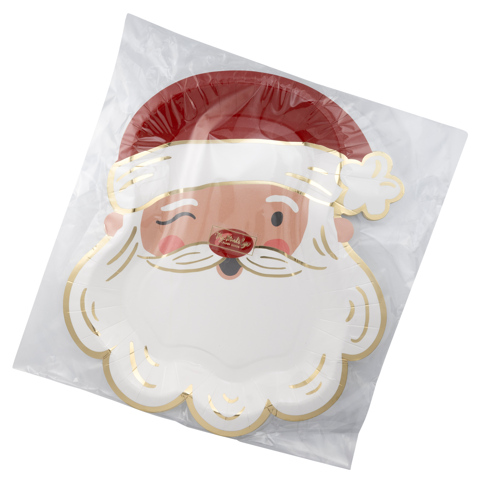 Santa Face Shaped Paper Plate