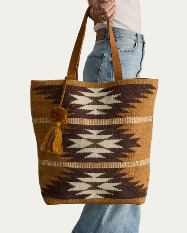 Tan, Brown & Cream Western Tote
