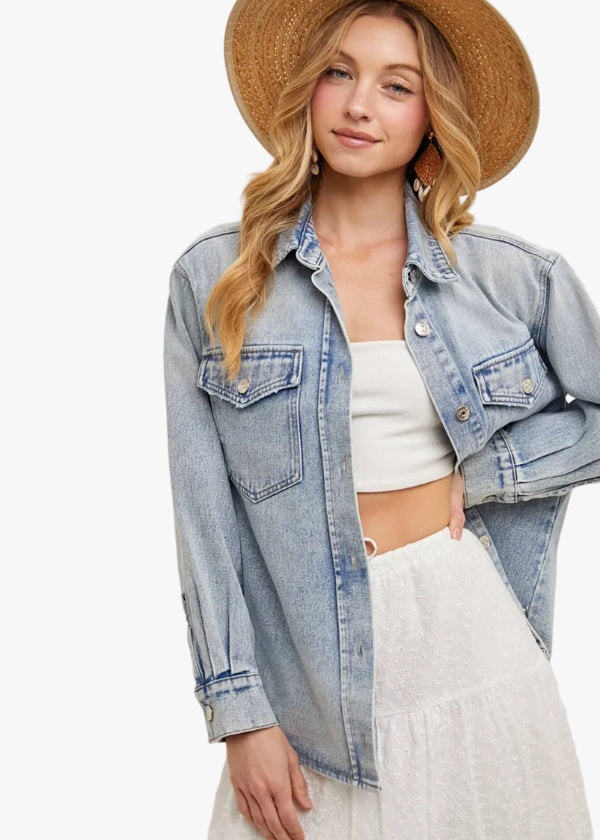 Shelly Denim Button Down Jacket