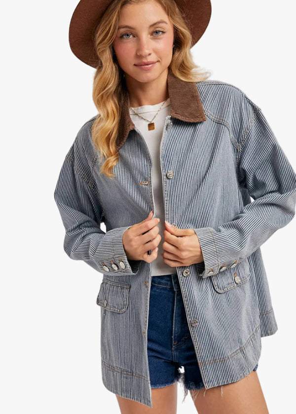 Emory Railroad Stripe Chore Coat
