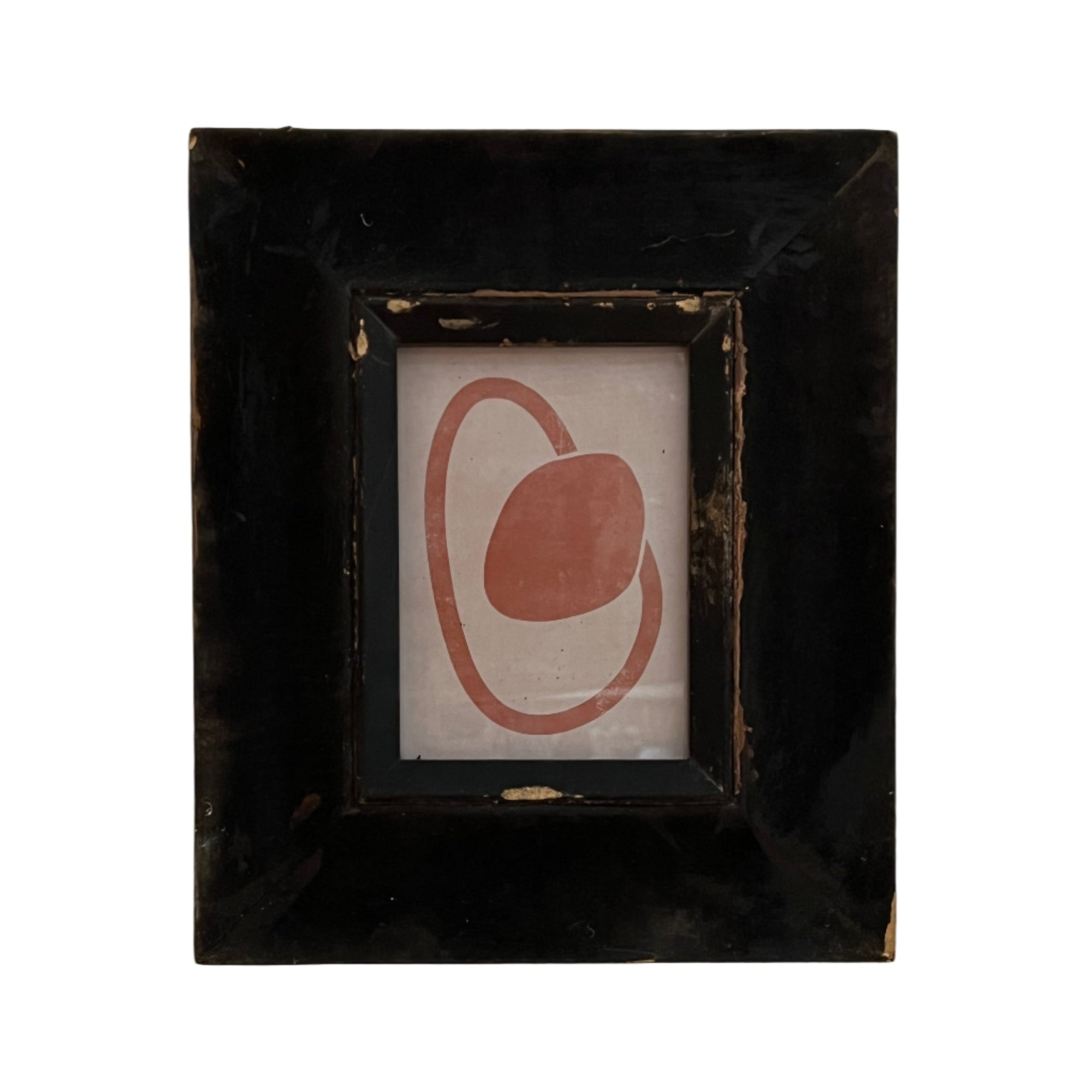 Found Wood Photo Frame | Black