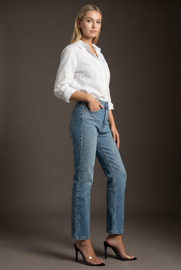 Helena High Rise Straight Jean
