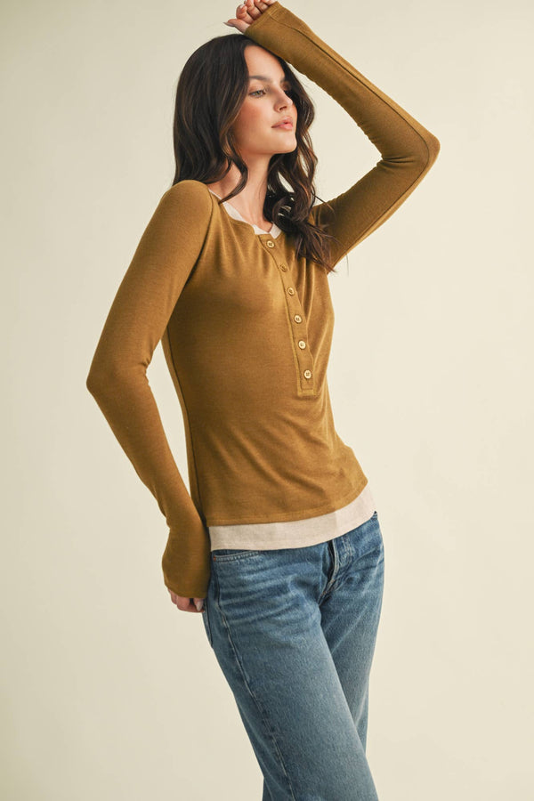 Vella Long Sleeve Henley