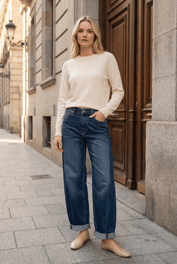 Georgia High Rise Barrel Jean