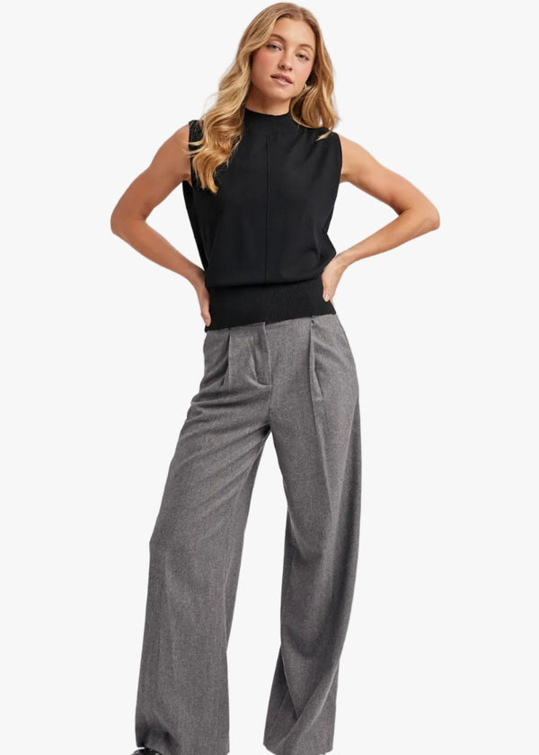 Athena Mock Neck Sleeveless Tee
