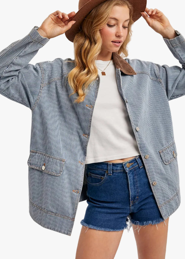 Emory Railroad Stripe Chore Coat