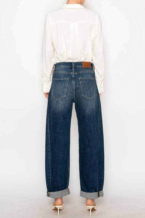 Georgia High Rise Barrel Jean