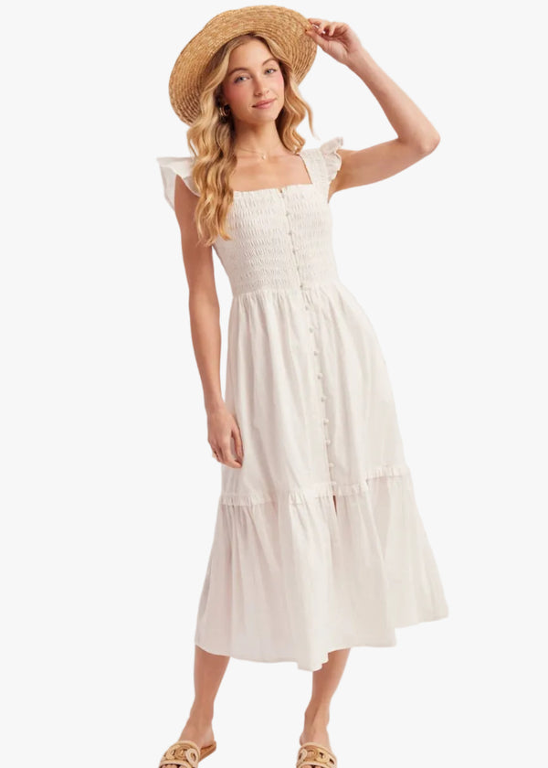 Eloah Smocked Midi Dress