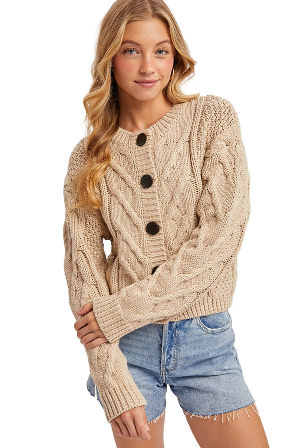 Siobahn Cable Knit Cardigan