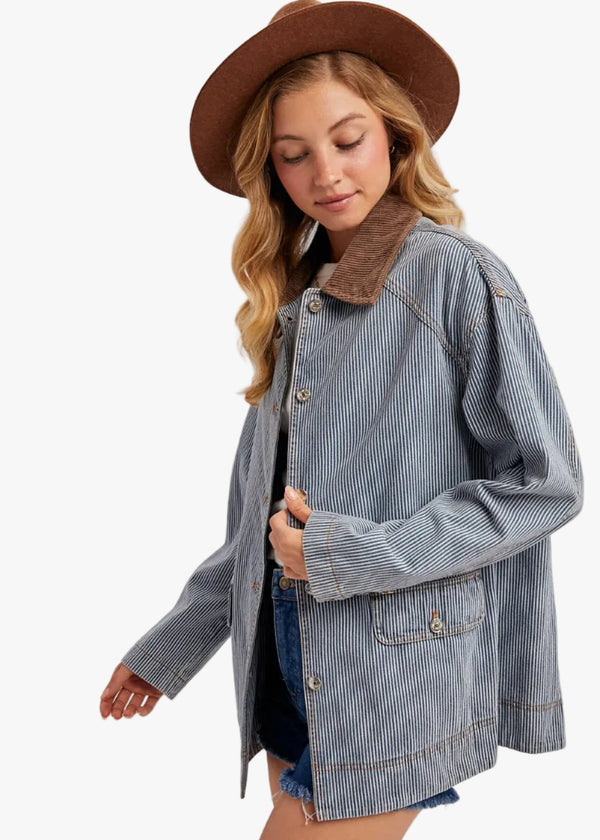 Emory Railroad Stripe Chore Coat