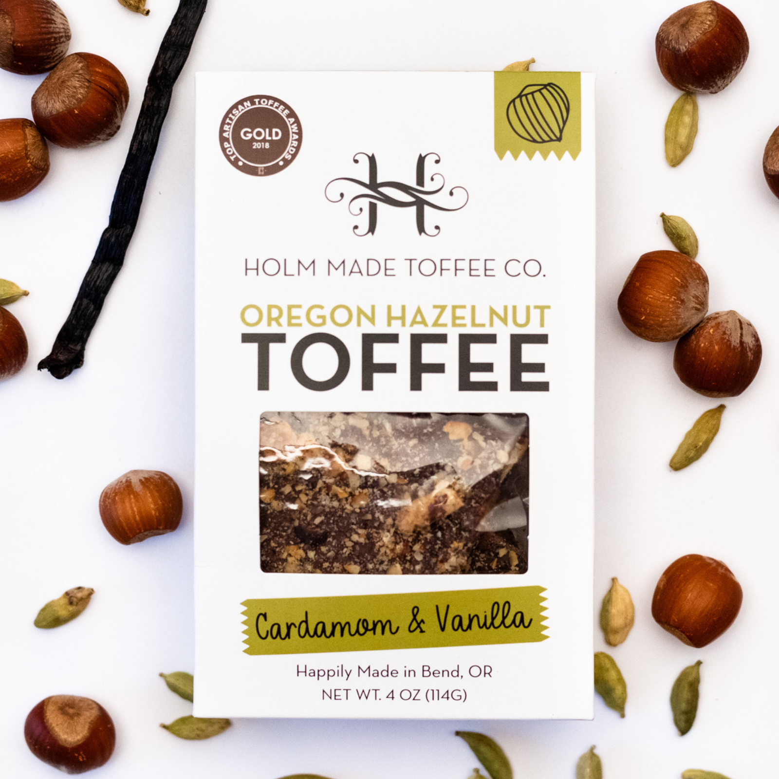 Cardamom & Vanilla Hazelnut Toffee