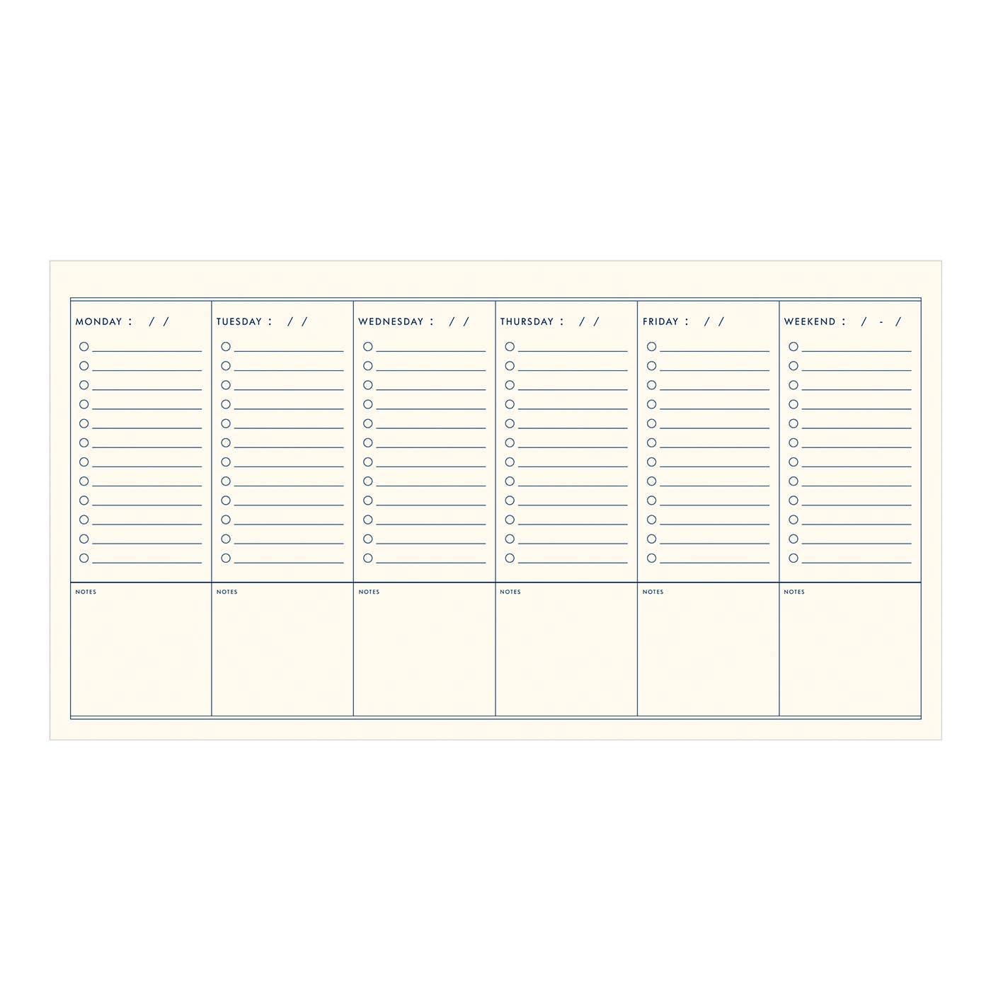 Grid Schedule Weekly Planner