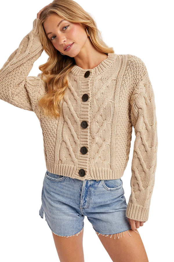 Siobahn Cable Knit Cardigan