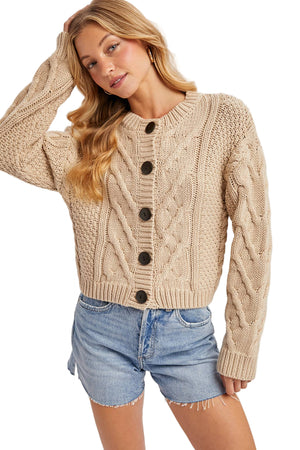 Siobahn Cable Knit Cardigan