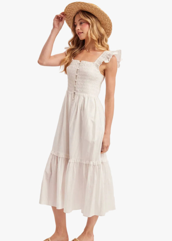 Eloah Smocked Midi Dress