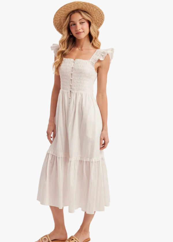 Eloah Smocked Midi Dress