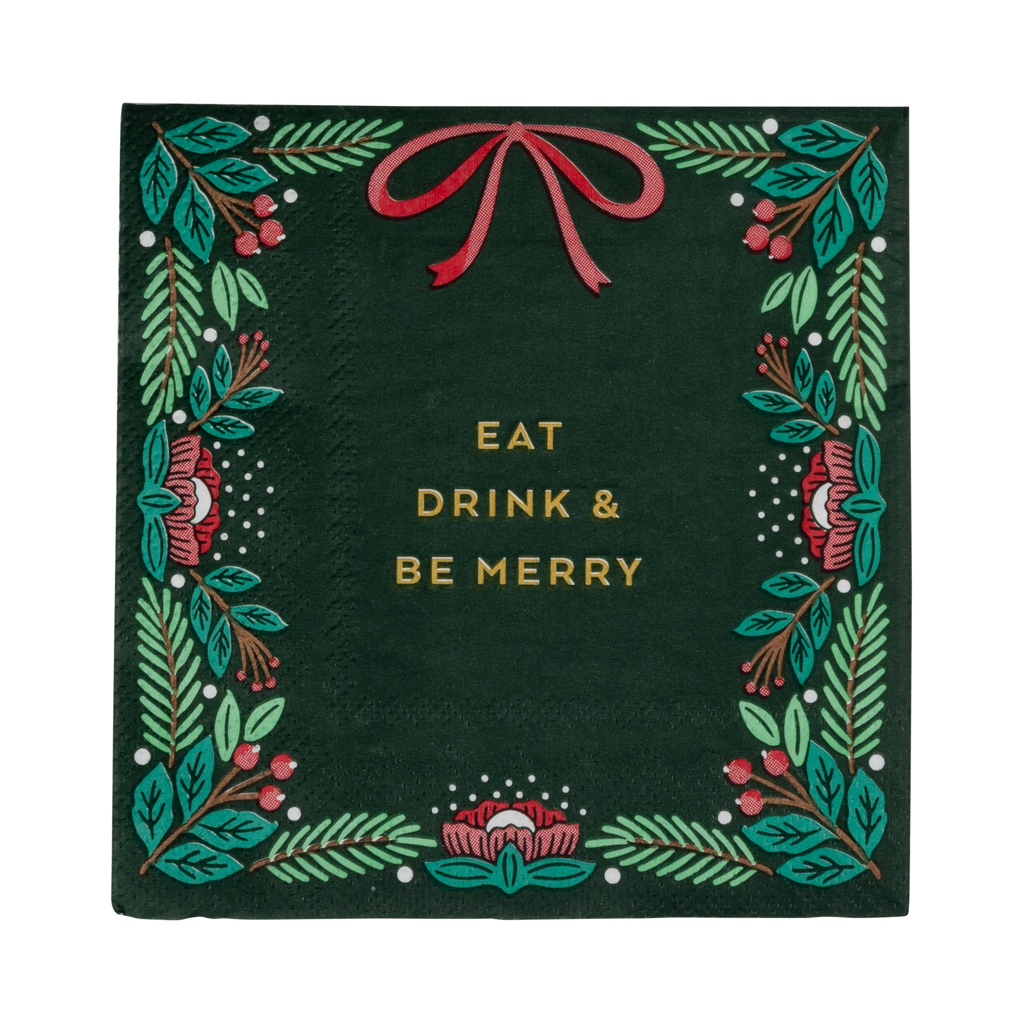 Eat Drink & Be Merry Cocktail Napkin