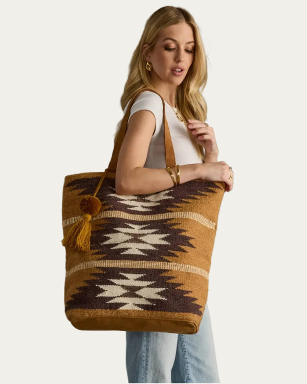 Tan, Brown & Cream Western Tote