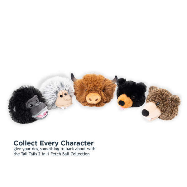 Highland Cow 2-in-1 Fetch Ball Dog Toy