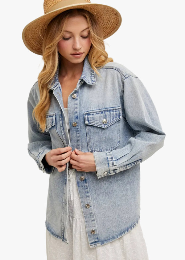 Shelly Denim Button Down Jacket