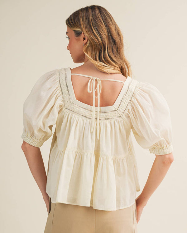Lacey Inset Tiered Blouse