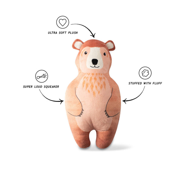 Grin and Bear It Plush Dog Toy