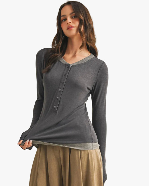 Vella Long Sleeve Henley