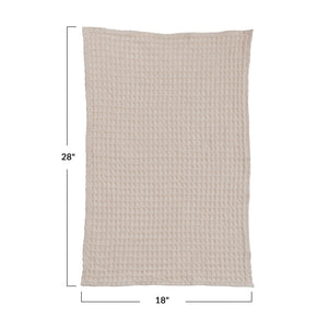 Cream Waffle Tea Towel